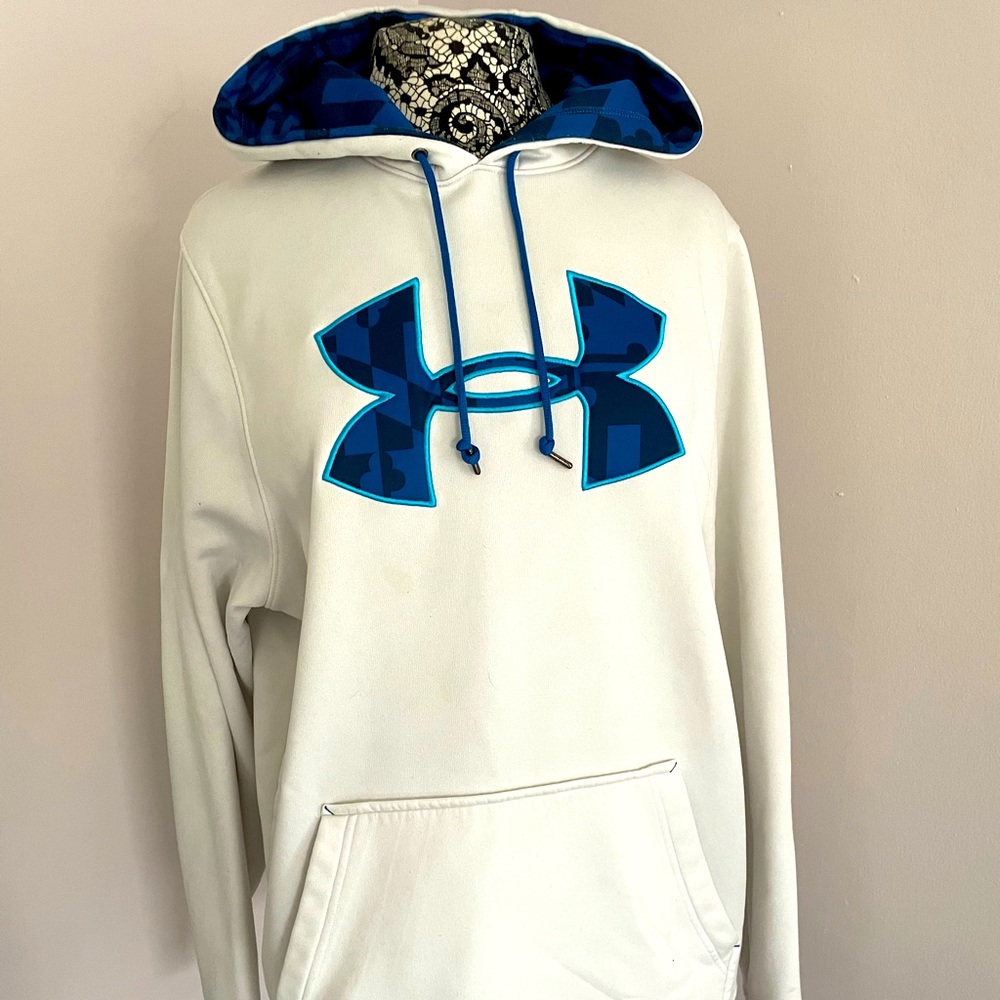 Mens Under Armour Hoodie White Logo